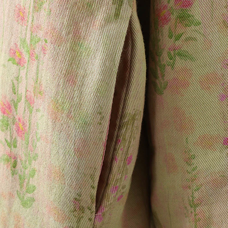 Giacca termica da donna in cotone a maniche lunghe con patchwork di pizzo invernale Buddha Stones e tasche - image 11