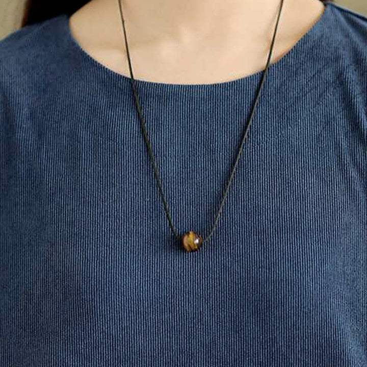 Abito midi in velluto a coste blu scuro con maniche lunghe e tasche Buddha Stones Fall Plain - image 8