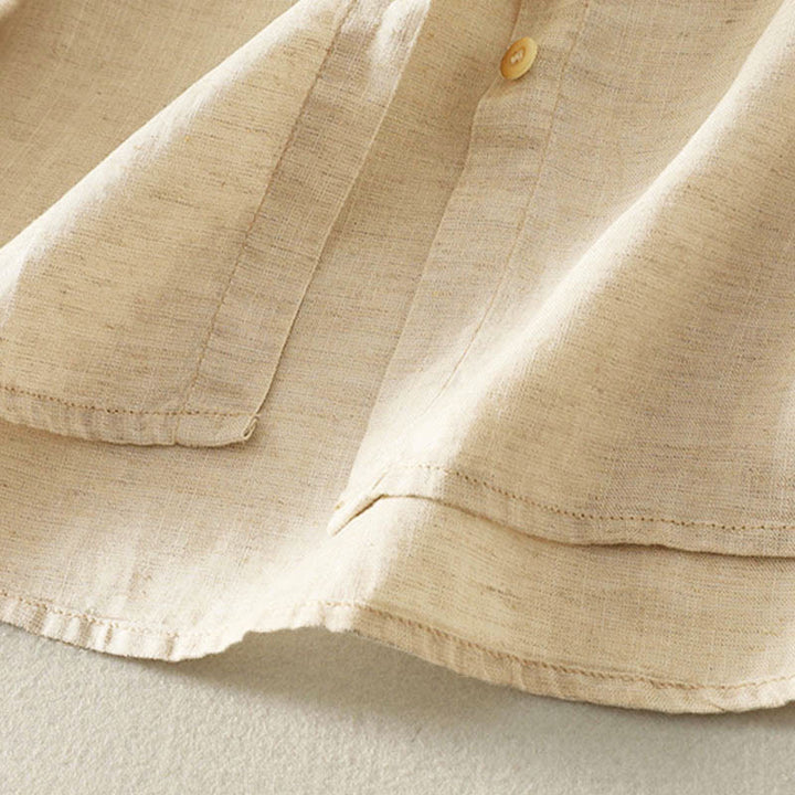 Camicia da donna a maniche lunghe con bottoni e fiori ricamati primaverili Buddha Stones - image 8