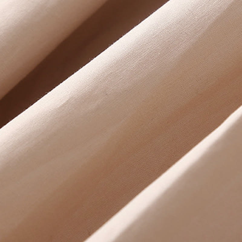 Camicia da donna in cotone con revers, a maniche lunghe e doppiopetto, tinta unita, Buddha Stones - image 8