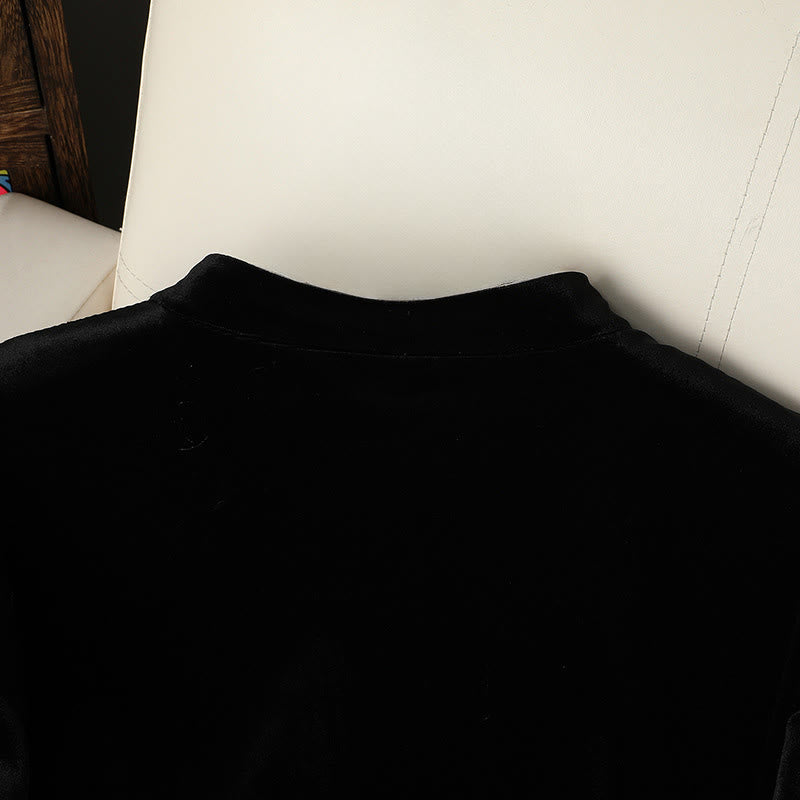 Giacca spessa a maniche lunghe da donna con motivo floreale appeso a Buddha Stones  - image 11