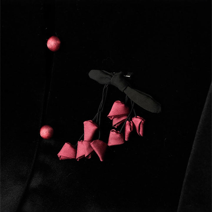 Giacca spessa a maniche lunghe da donna con motivo floreale appeso a Buddha Stones  - image 8