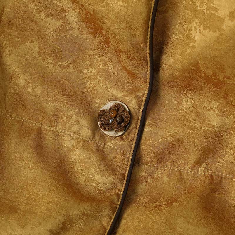 Giacca da donna in jacquard con maniche lunghe e tasche, motivo scuro con bottoni a rana Buddha Stones - image 6