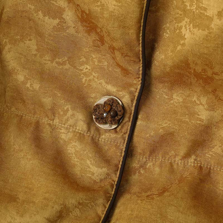 Giacca da donna in jacquard con maniche lunghe e tasche, motivo scuro con bottoni a rana Buddha Stones - image 6