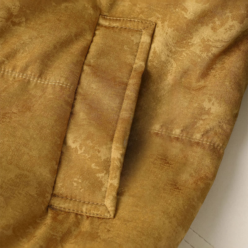 Giacca da donna in jacquard con maniche lunghe e tasche, motivo scuro con bottoni a rana Buddha Stones - image 10