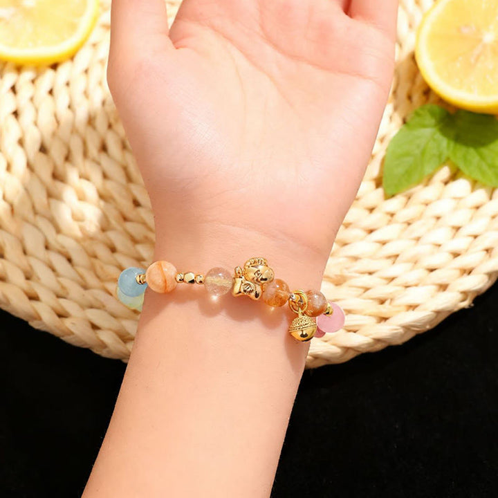 Braccialetto di protezione con vari cristalli di citrino e ametista dell'anno del cavallo Buddha Stones - image 9