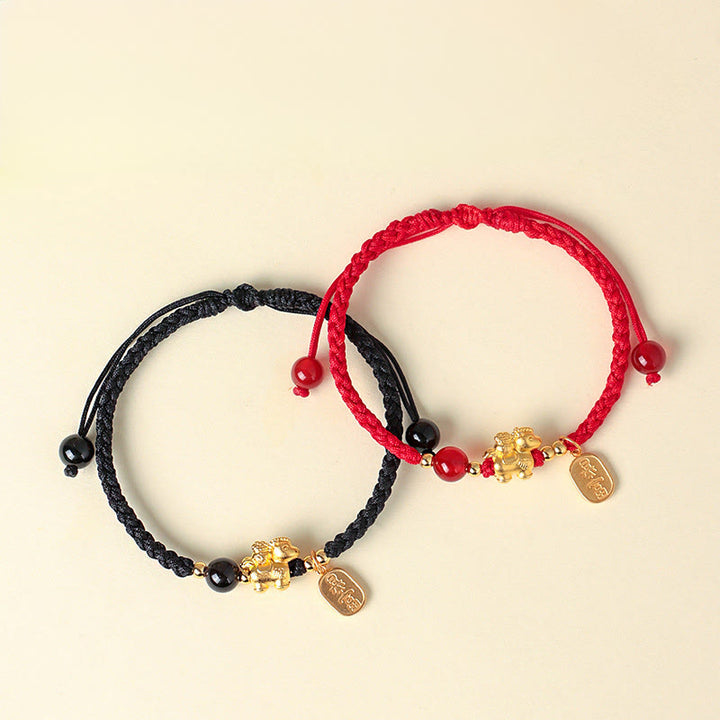 Braccialetto con cordino in argento sterling 999 Buddha Stones, simbolo di pace e ricchezza, anno del cavallo - image 10