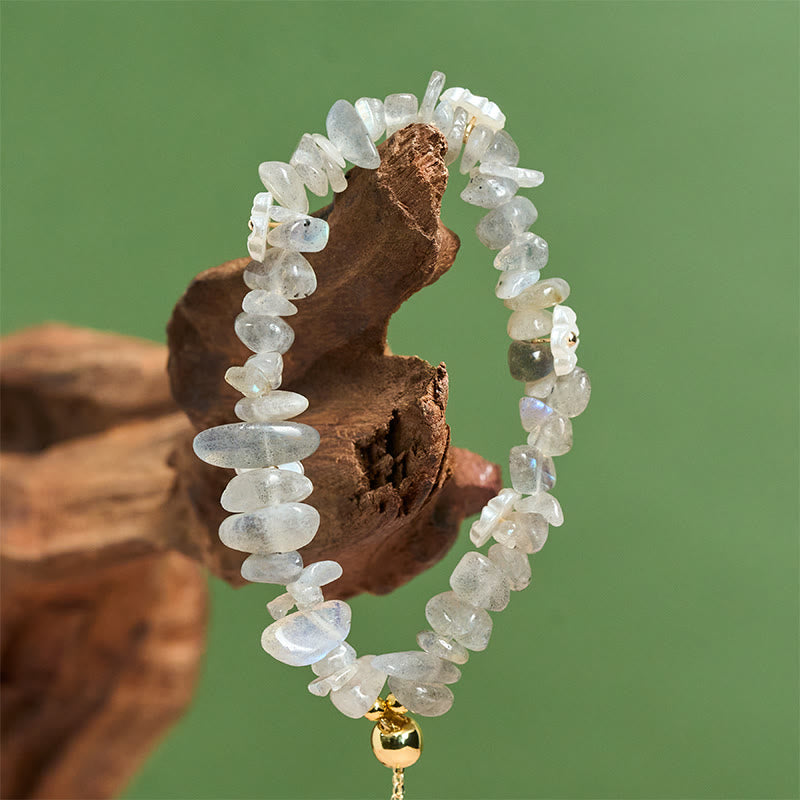 Bracciale Buddha Stones con design a fiore di cristallo irregolare e ametista e cristallo bianco - image 20