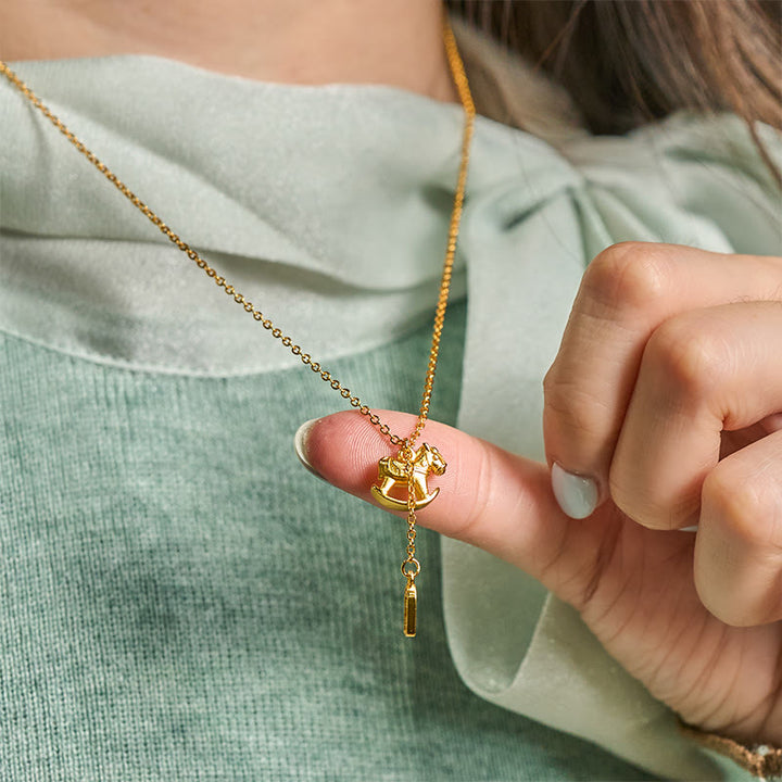 Collana con ciondolo in rame placcato oro 24k "Anno del Cavallo " Buddha Stones - image 5