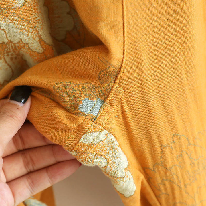 Set di 2 pezzi Buddha Stones con cardigan a maniche lunghe, pantaloni e tasche in cotone con stampa a bottoni e rana  - image 10