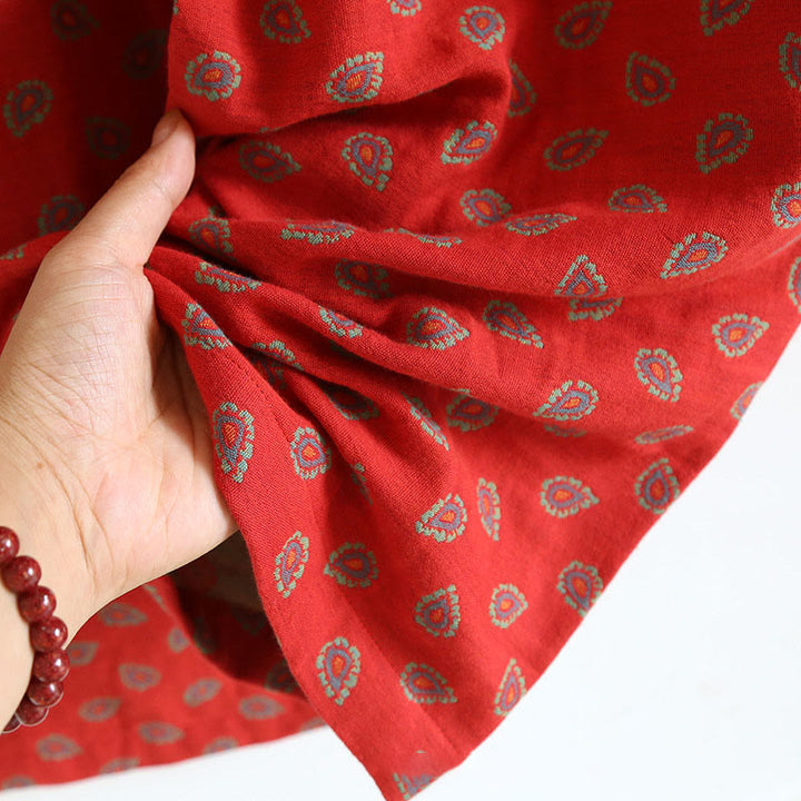 Set di 2 pezzi Buddha Stones, camicia con bottoni a rana, pantaloni e tasche a maniche lunghe con motivo floreale colorato in puro cotone  - image 18