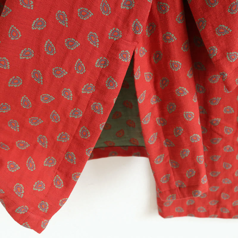 Set di 2 pezzi Buddha Stones, camicia con bottoni a rana, pantaloni e tasche a maniche lunghe con motivo floreale colorato in puro cotone  - image 16