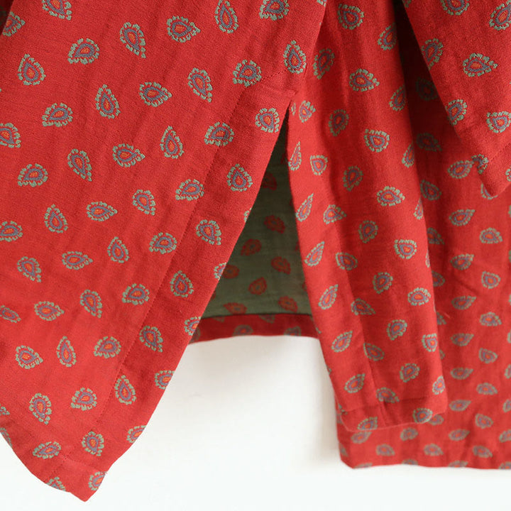 Set di 2 pezzi Buddha Stones, camicia con bottoni a rana, pantaloni e tasche a maniche lunghe con motivo floreale colorato in puro cotone  - image 16