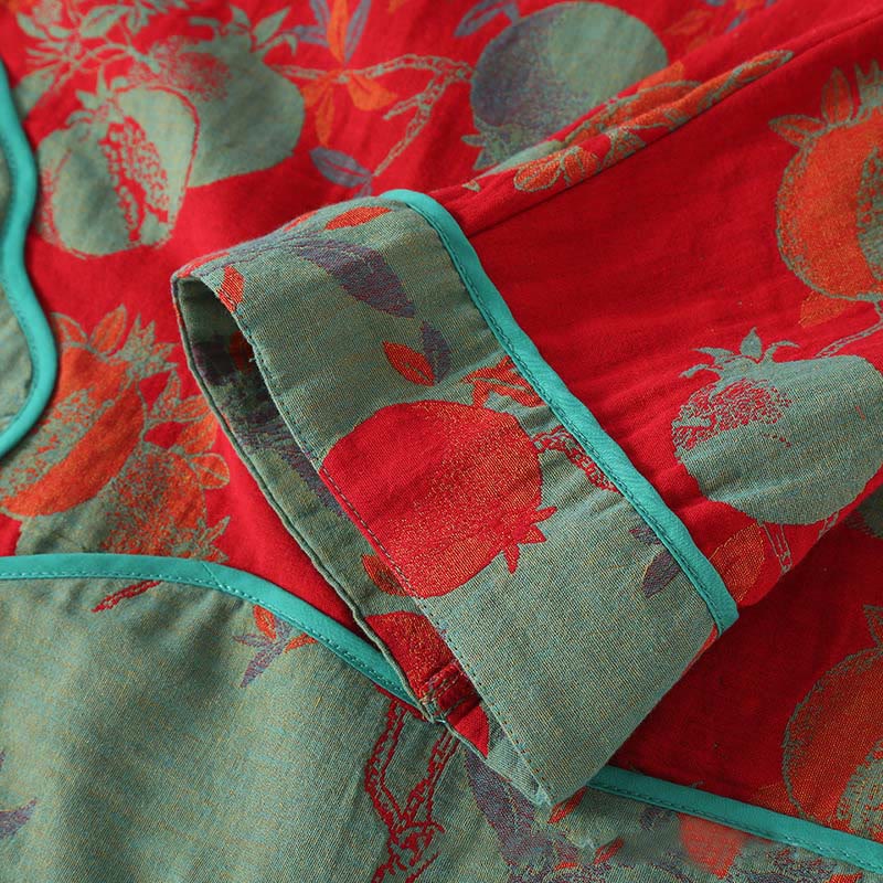 Set di 2 pezzi in patchwork Buddha Stones , camicia con bottoni a rana, pantaloni e tasche in puro cotone  - image 8