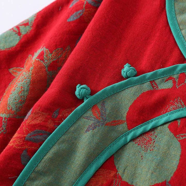 Set di 2 pezzi in patchwork Buddha Stones , camicia con bottoni a rana, pantaloni e tasche in puro cotone  - image 6