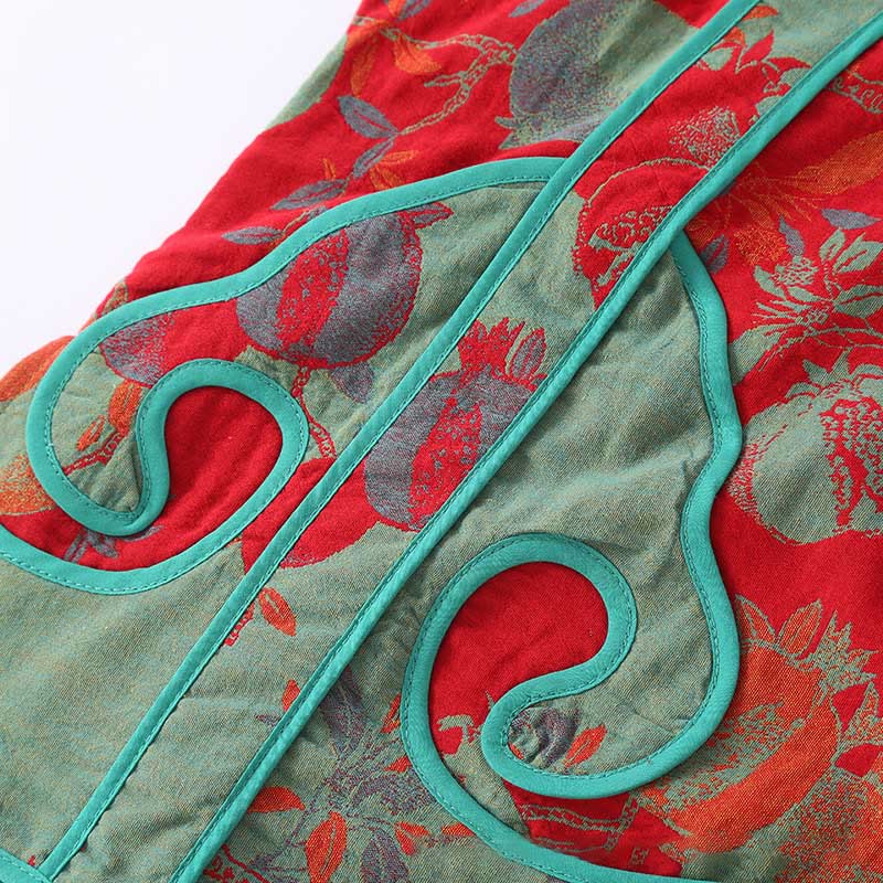 Set di 2 pezzi in patchwork Buddha Stones , camicia con bottoni a rana, pantaloni e tasche in puro cotone  - image 7