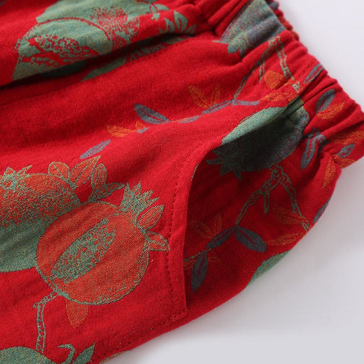 Set di 2 pezzi in patchwork Buddha Stones , camicia con bottoni a rana, pantaloni e tasche in puro cotone  - image 11