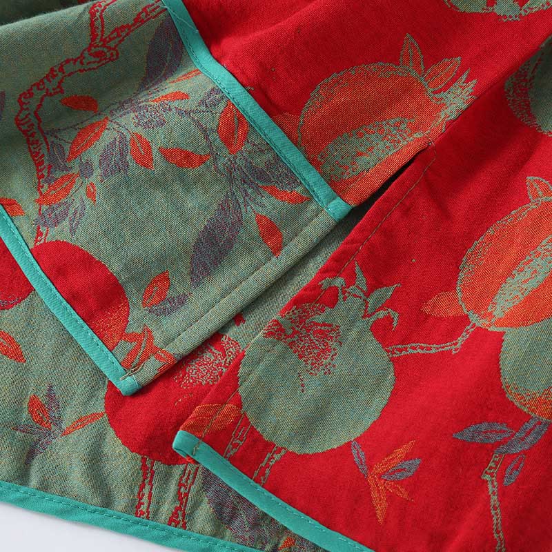 Set di 2 pezzi in patchwork Buddha Stones , camicia con bottoni a rana, pantaloni e tasche in puro cotone  - image 9