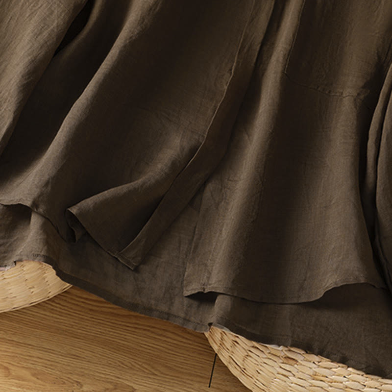 Camicia da donna a maniche lunghe con risvolto e tasca Buddha Stones Fall Commute - image 17