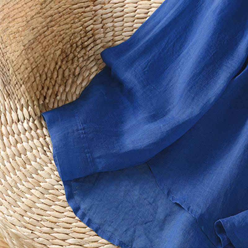 Camicia da donna a maniche lunghe con risvolto e tasca Buddha Stones Fall Commute - image 26