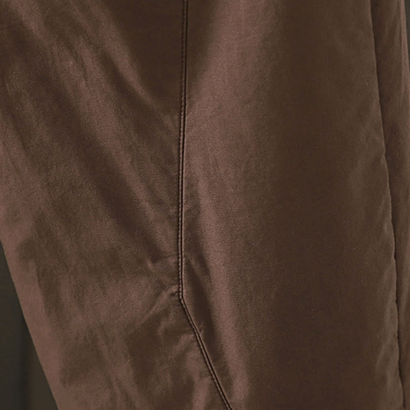 Pantaloni termici harem da donna in cotone tinta unita con tasche Buddha Stones - image 11