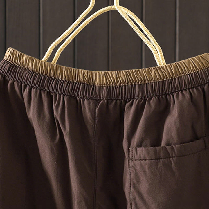 Pantaloni termici harem da donna in cotone tinta unita con tasche Buddha Stones - image 9