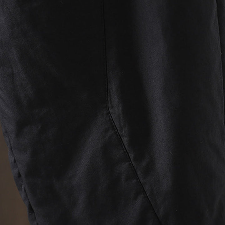 Pantaloni termici harem da donna in cotone tinta unita con tasche Buddha Stones - image 4