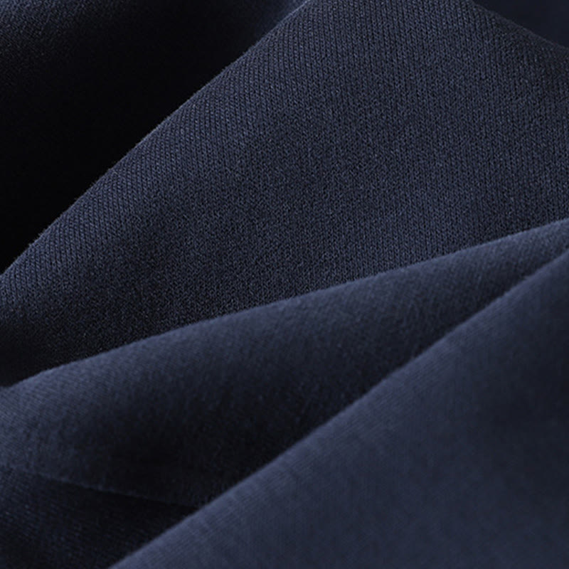 Pantaloni da donna a gamba larga con tasche e cerniera blu notte Buddha Stones, foderati in pile termico - image 6