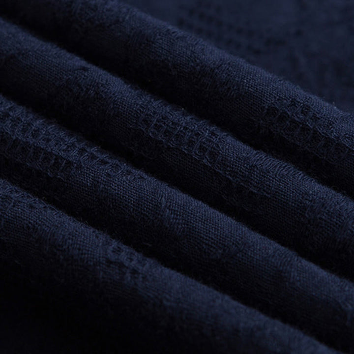 Maglietta a maniche lunghe in cotone con bottoni cinesi Buddha Stones da uomo, modello semplice, abbigliamento Zen - image 8