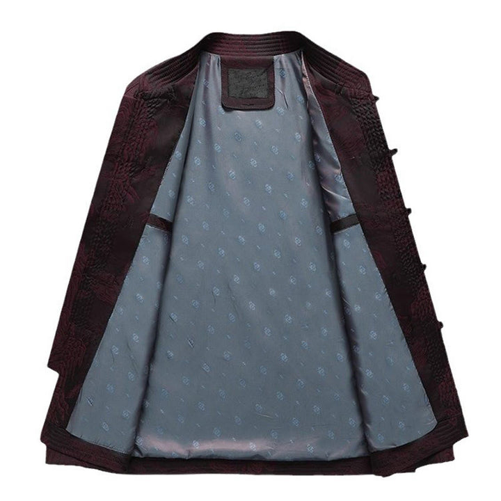 Set di 2 pezzi Buddha Stones , completo da uomo con camicia a maniche lunghe, pantaloni e bottoni a rana, in cotone - image 7