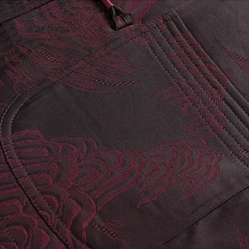 Set di 2 pezzi Buddha Stones , completo da uomo con camicia a maniche lunghe, pantaloni e bottoni a rana, in cotone - image 12