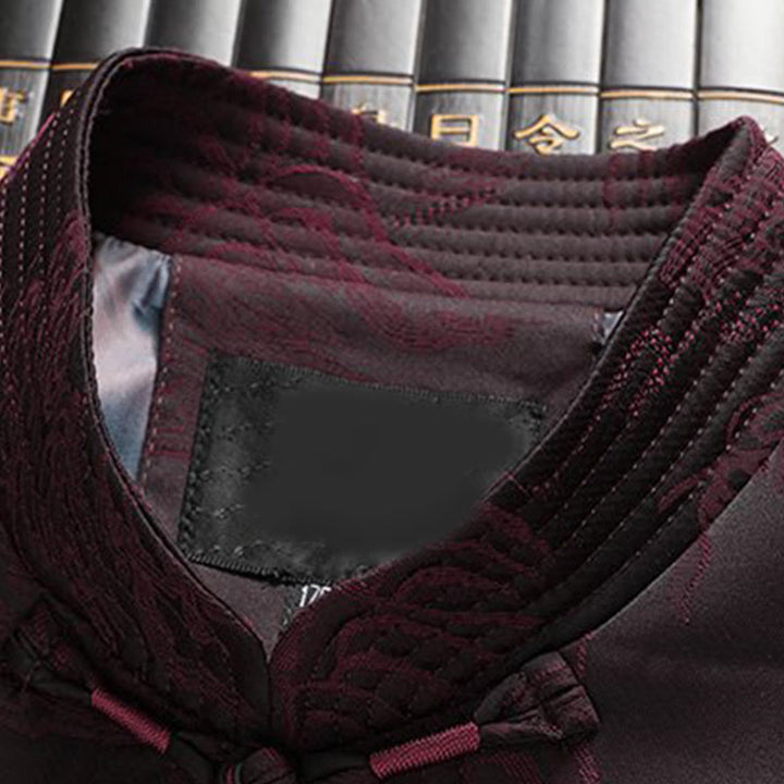 Set di 2 pezzi Buddha Stones , completo da uomo con camicia a maniche lunghe, pantaloni e bottoni a rana, in cotone - image 10