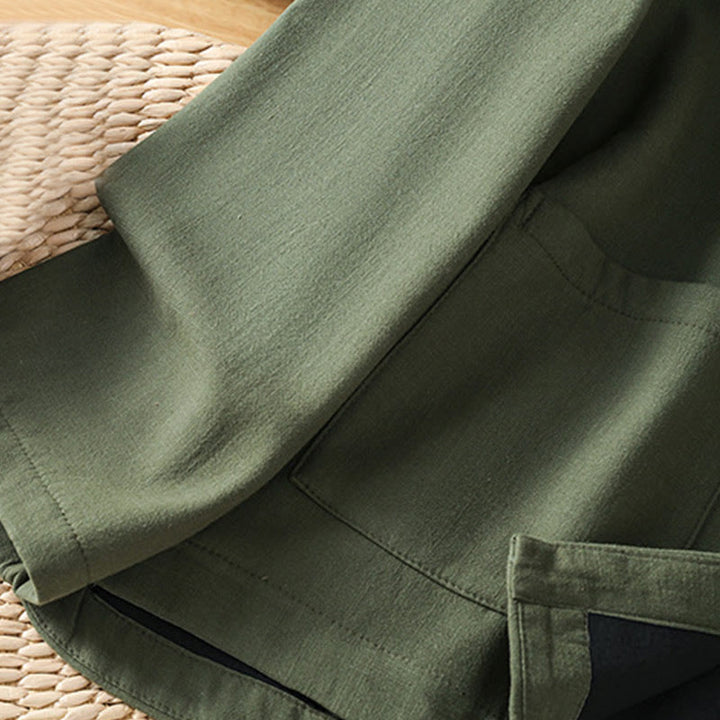 Giacca termica da donna con tasche, foderata in pile di cotone, manica lunga, bottoni a rana invernali Buddha Stones - image 20