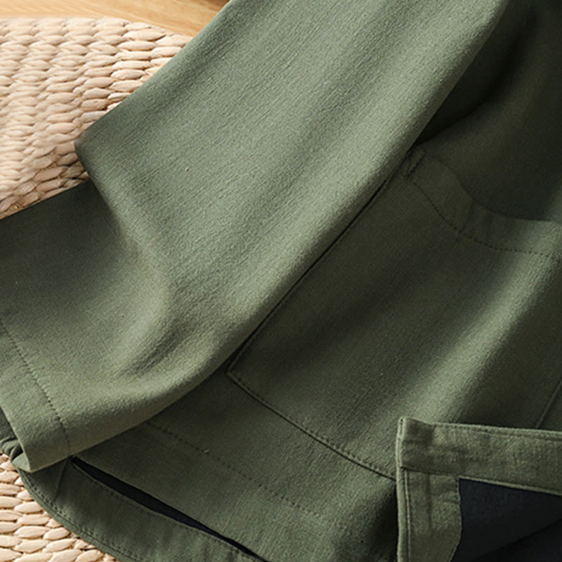 Giacca termica da donna con tasche, foderata in pile di cotone, manica lunga, bottoni a rana invernali Buddha Stones - image 20