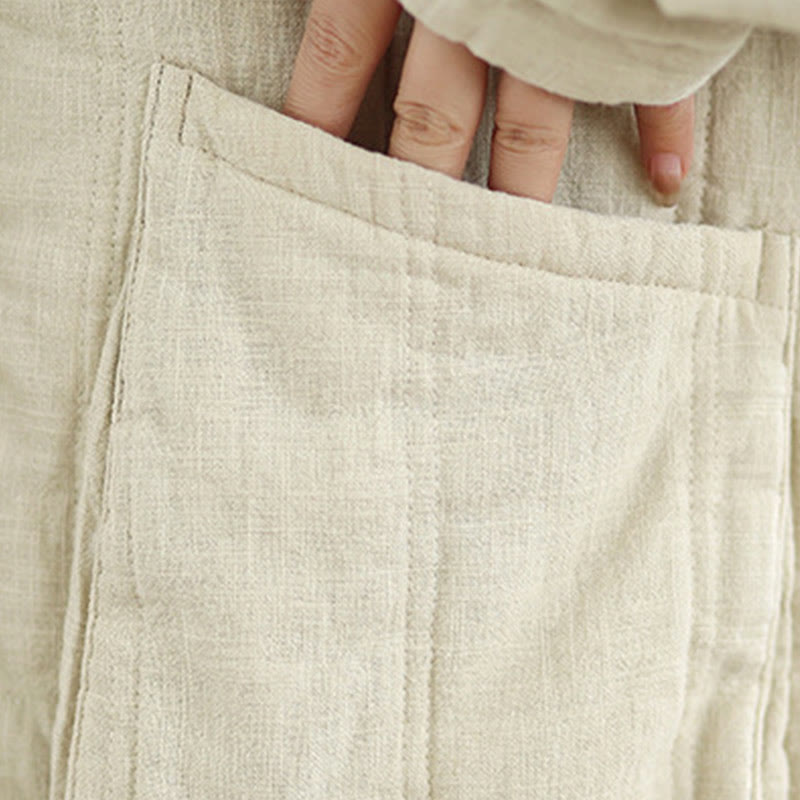 Giacca termica invernale da donna in cotone a maniche lunghe Buddha Stones con tasche - image 10