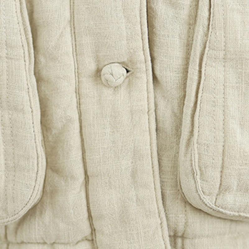 Giacca termica invernale da donna in cotone a maniche lunghe Buddha Stones con tasche - image 13