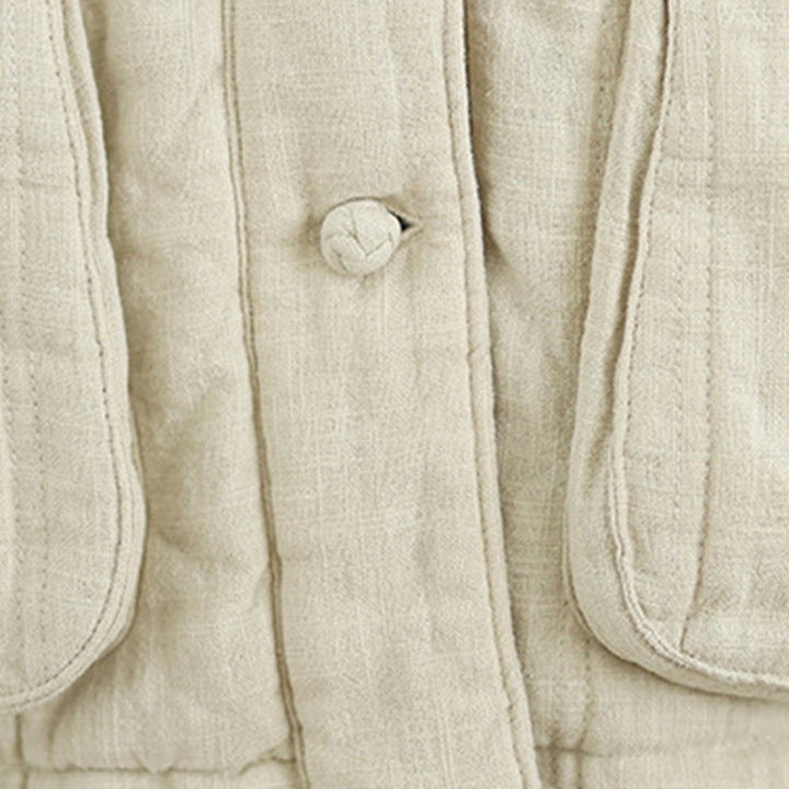 Giacca termica invernale da donna in cotone a maniche lunghe Buddha Stones con tasche - image 13