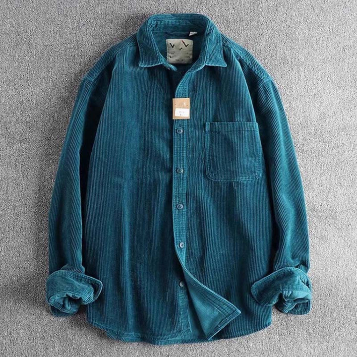 Giacca da uomo monopetto con maniche lunghe e tasche, tinta unita, con bottoni, in tessuto spesso Buddha Stones - Marina - US/UK/AU44, EU54 (4XL) - image 8