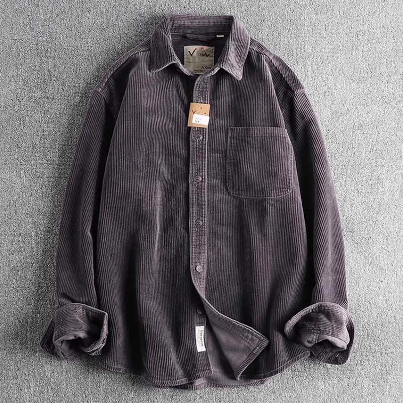 Giacca da uomo monopetto con maniche lunghe e tasche, tinta unita, con bottoni, in tessuto spesso Buddha Stones - Grigio - US/UK/AU44, EU54 (4XL) - image 9