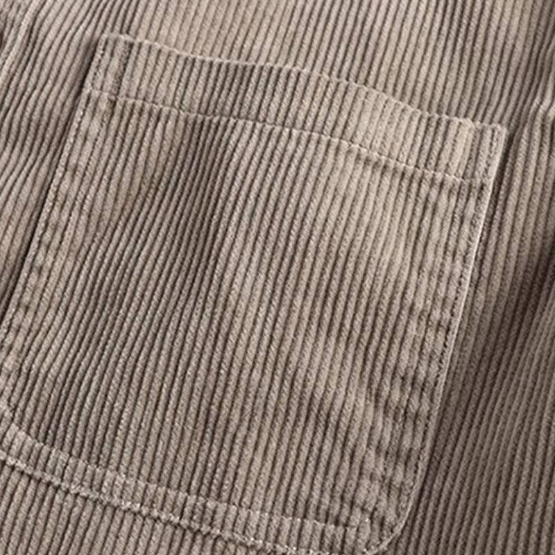 Giacca da uomo monopetto con maniche lunghe e tasche, tinta unita, con bottoni, in tessuto spesso Buddha Stones - image 3