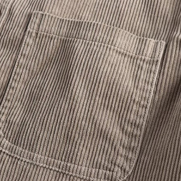 Giacca da uomo monopetto con maniche lunghe e tasche, tinta unita, con bottoni, in tessuto spesso Buddha Stones - image 3