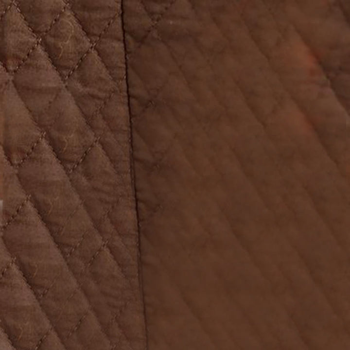 Cappotto da donna in cotone di media lunghezza con motivo a rombi e tasche Buddha Stones - image 20