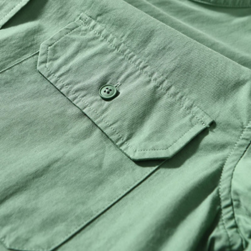 Giacca da uomo in cotone spesso con maniche lunghe, tinta unita, girocollo e tasche , Buddha Stones - image 9