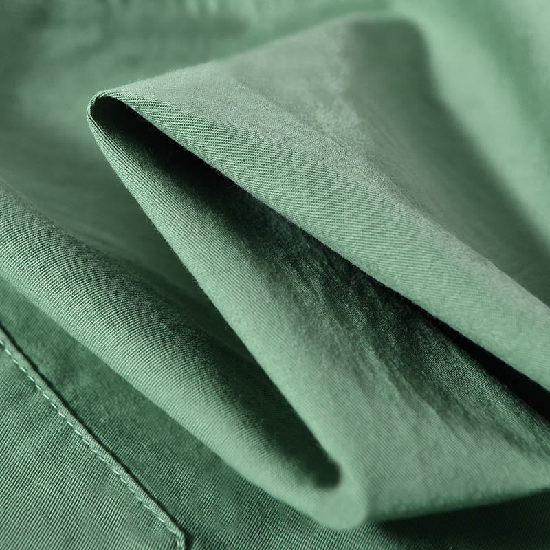 Giacca da uomo in cotone spesso con maniche lunghe, tinta unita, girocollo e tasche , Buddha Stones - image 10