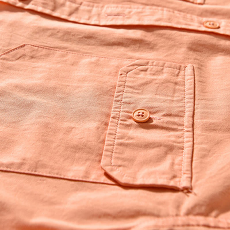 Giacca da uomo in cotone spesso con maniche lunghe, tinta unita, girocollo e tasche , Buddha Stones - image 17