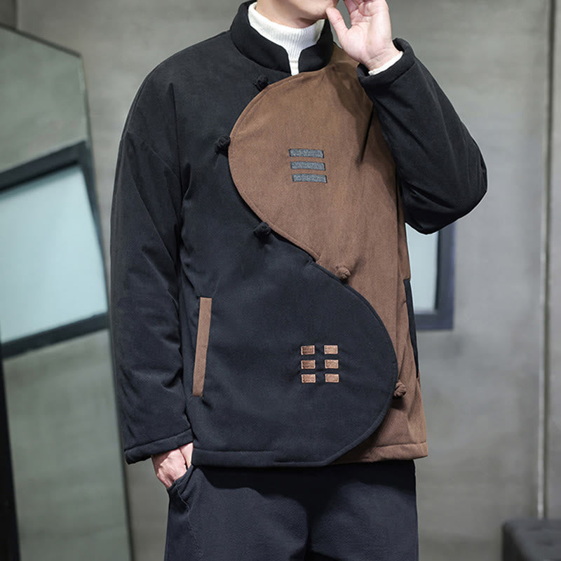 Giacca da uomo a maniche lunghe in velluto a coste con tasche, stile invernale Yin Yang Tai Chi , Buddha Stones - image 7