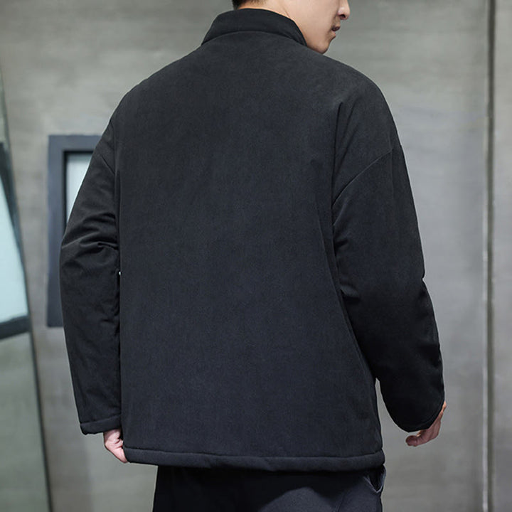 Giacca da uomo a maniche lunghe in velluto a coste con tasche, stile invernale Yin Yang Tai Chi , Buddha Stones - image 14