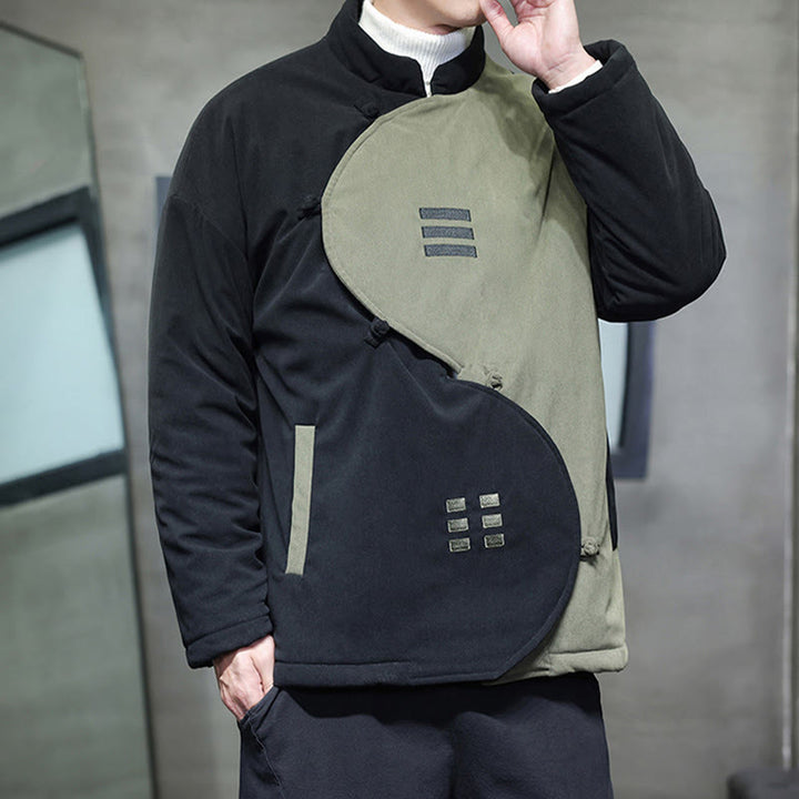 Giacca da uomo a maniche lunghe in velluto a coste con tasche, stile invernale Yin Yang Tai Chi , Buddha Stones - image 16