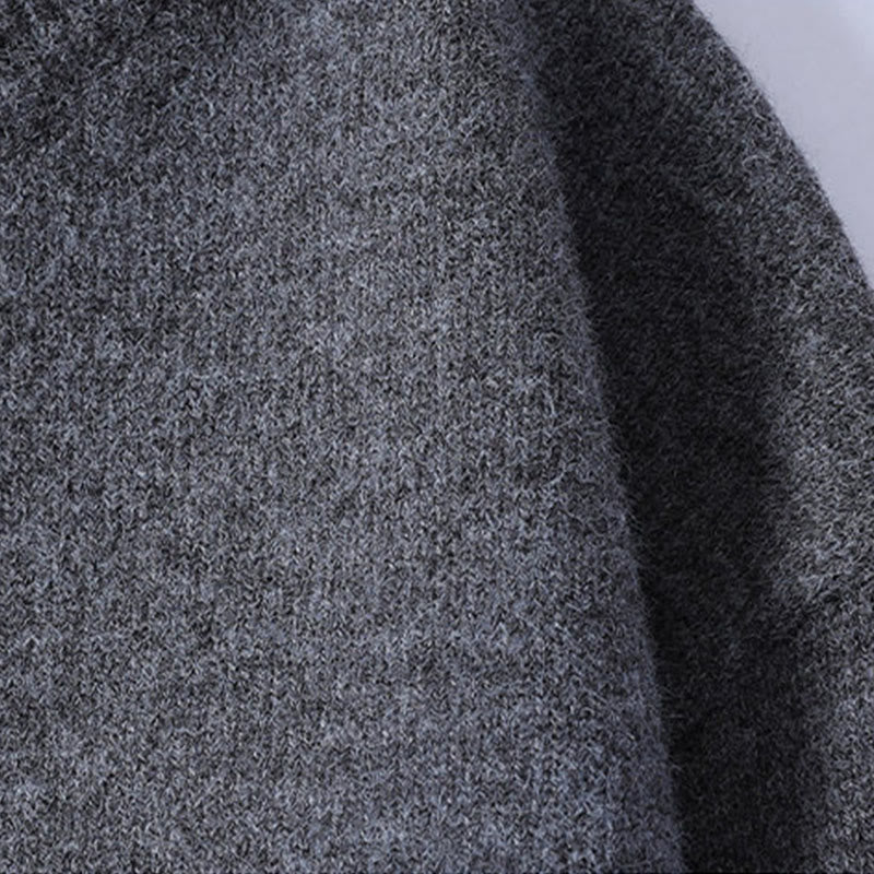 Maglione lavorato a maglia a maniche lunghe da uomo con bottoni invernali e scollo rotondo, motivo Buddha Stones - image 5