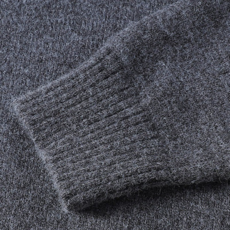 Maglione lavorato a maglia a maniche lunghe da uomo con bottoni invernali e scollo rotondo, motivo Buddha Stones - image 6